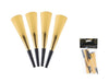 lot de 4 trompettes métallisées noir et or 20cm