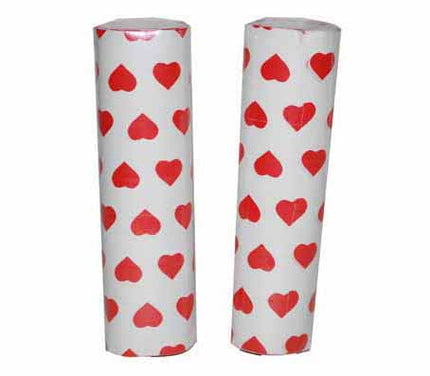 lot de 2 rouleaux de serpentins coeur rouge