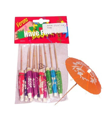 lot de 6 piques apéritifs parasols en papier