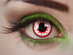 lentilles de contact zombie dead blanc rouge 12 mois