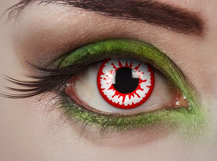 lentilles de contact zombie dead blanc rouge 12 mois