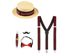 set accessoires années folles canotier adulte 5pcs