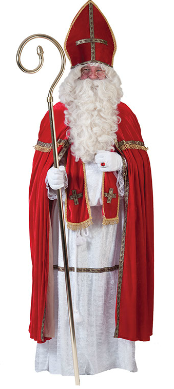 déguisement de saint nicolas 4pcs luxe taille unique