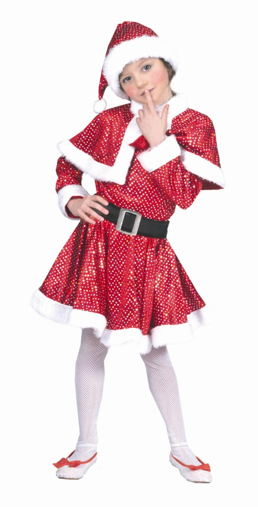 déguisement de fille noël 4pcs sequins luxe taille 104cm