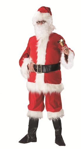 déguisement de père noël 5pcs velours luxe taille l/xl