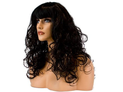 perruque cheveux longs bouclés noir