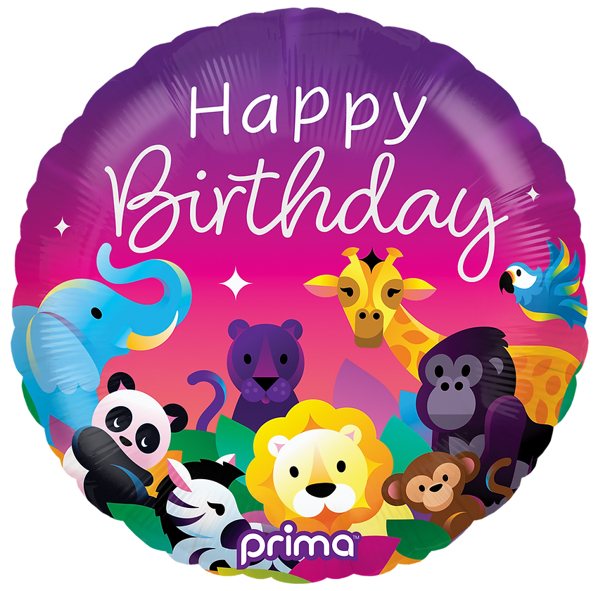 1 Ballon Alu Birthday Party Animals 18