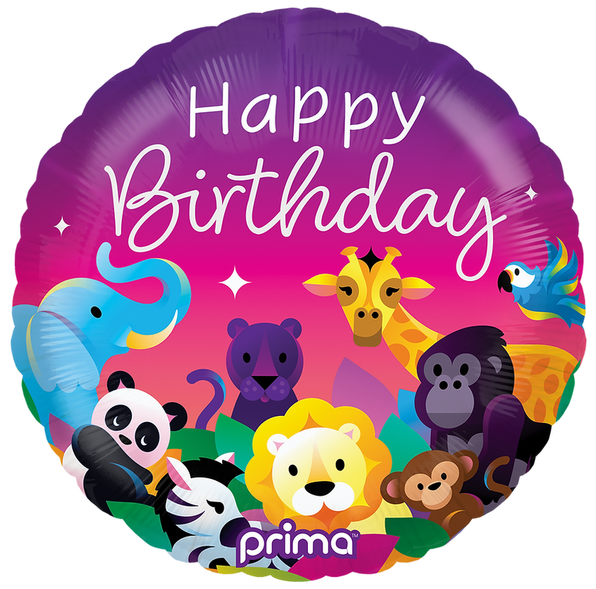 1 Ballon Alu Birthday Party Animals 18