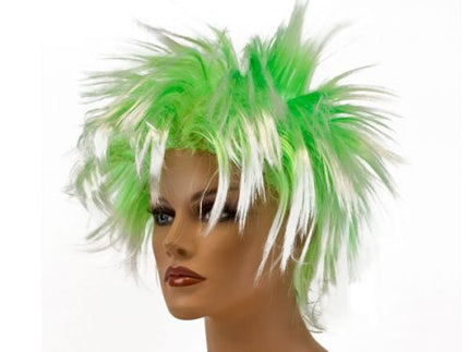 perruque cheveux ébouriffés vert