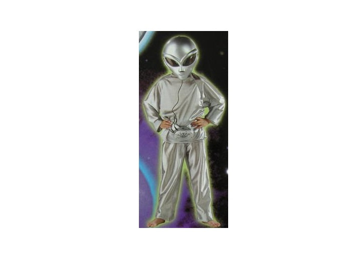 déguisement d''alien + kit voice changer enfant taille 140cm