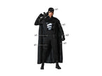 déguisement de super héros noir 7pcs homme taille xl