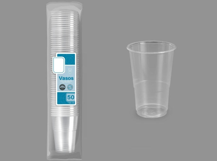 lot de 50 gobelets réutilisables transparents 25cl