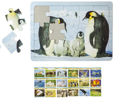 puzzle 15pcs motifs animaux mix 12x8.5cm