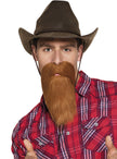 Barbe cowboy rousse homme