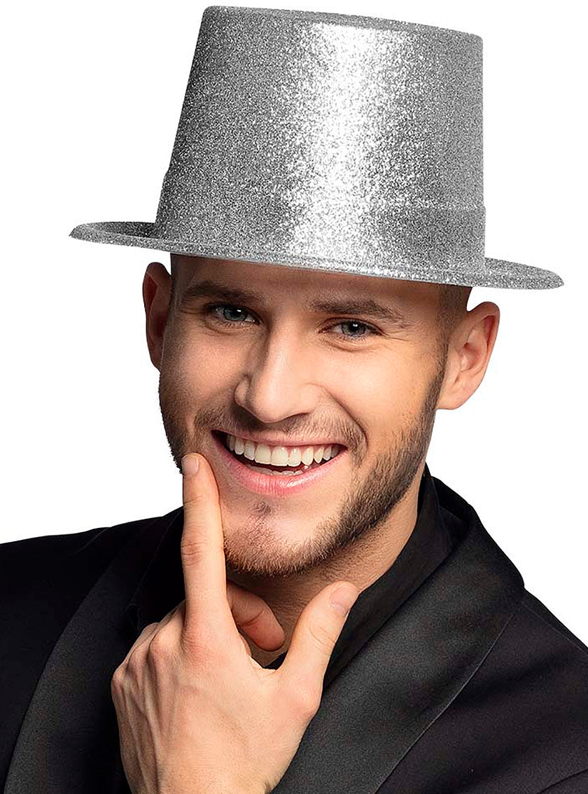 Chapeau argenté brillant