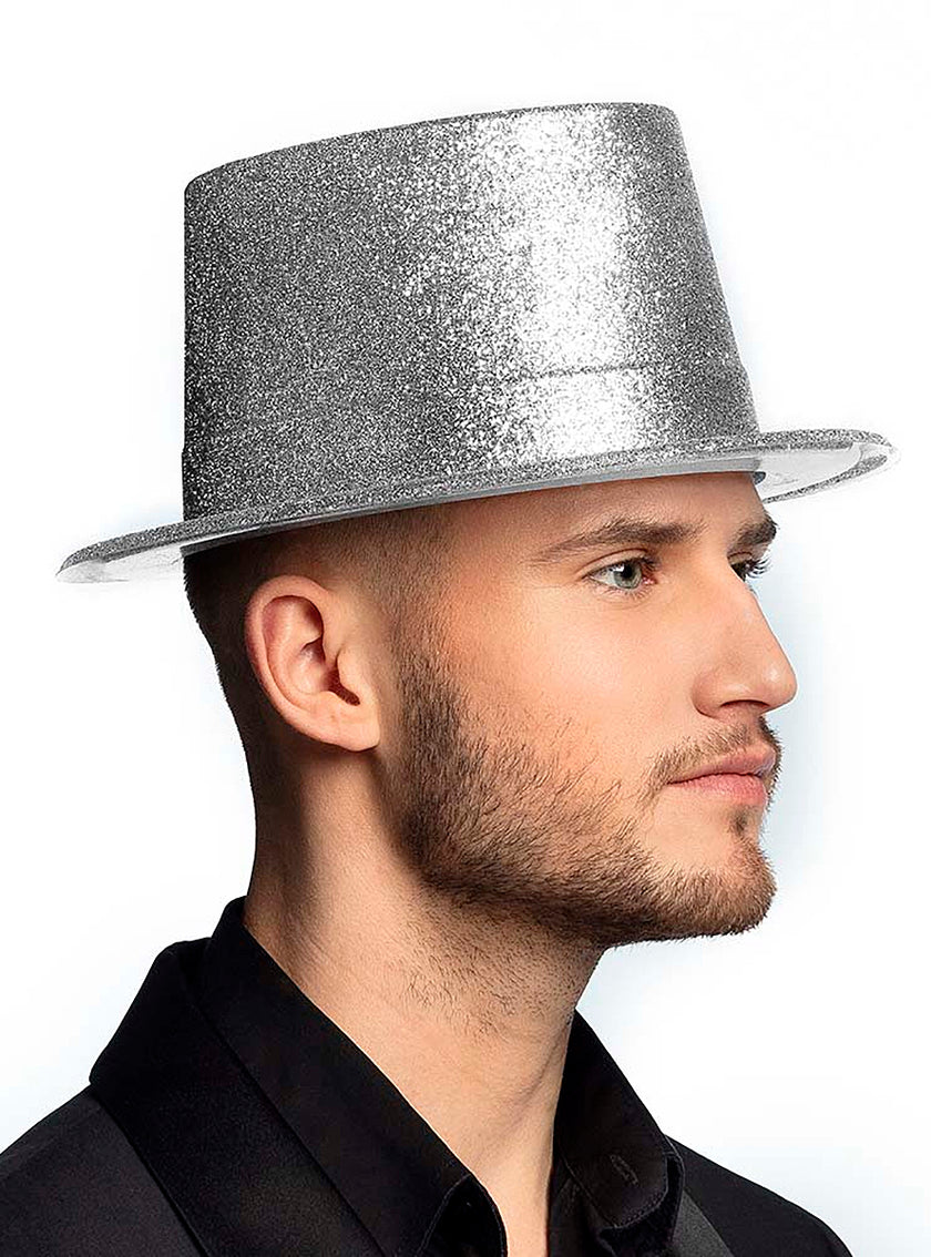 Chapeau argenté brillant