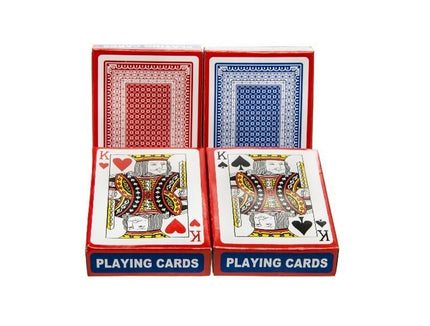 jeu de 54 cartes bleu/rouge plastifiées 8.75x5.75cm