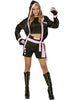 Déguisement boxeuse noir et rose femme