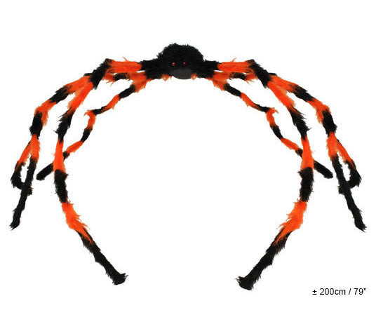 araignée géante noir et orange 2m