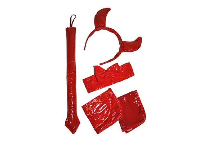 set déguisement diable avec brassières rouge 5pcs