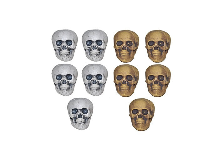 boite lumineuse led avec 10 crânes 7cm