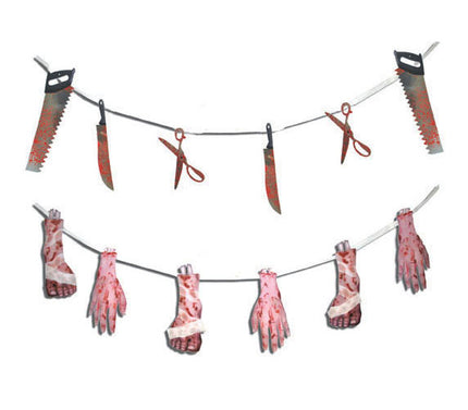 guirlande scies ciseaux mains pieds 1.7m