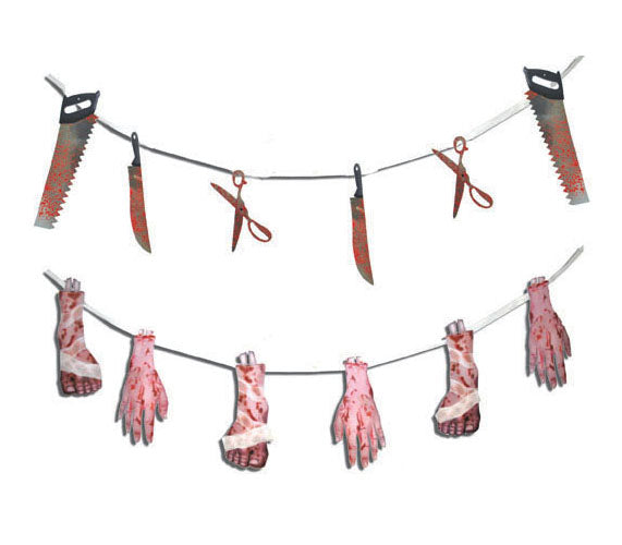 guirlande scies ciseaux mains pieds 1.7m