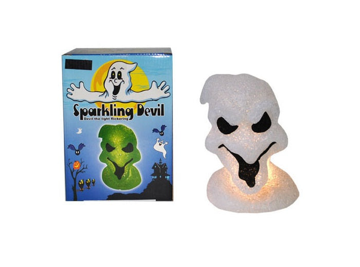 tête de fantôme lumineuse 17cm