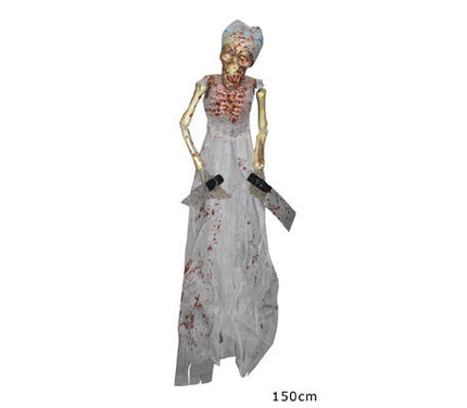 suspension squelette robe blanche 1m50