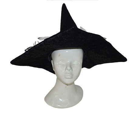 chapeau sorcière carré avec noeuds papillon adulte