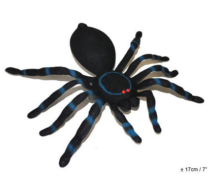 araignée noir et bleu 17cm
