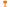 verre sur pied citrouille orange 18cm