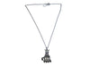 collier d''horreur main squelette metal