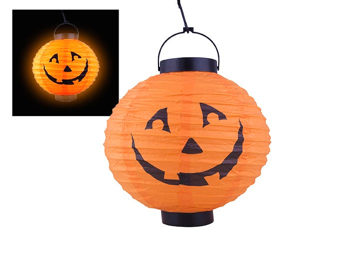 lanterne citrouille lumineuse en papier 20cm