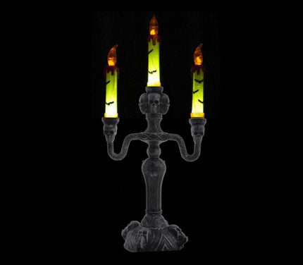 chandelier lumineux motifs ossements 40cm