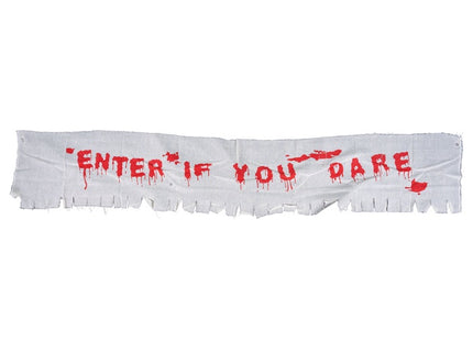 bannière horreur halloween enter if you dare 1.8m