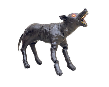 chien d''horreur noir lumineux 80cm