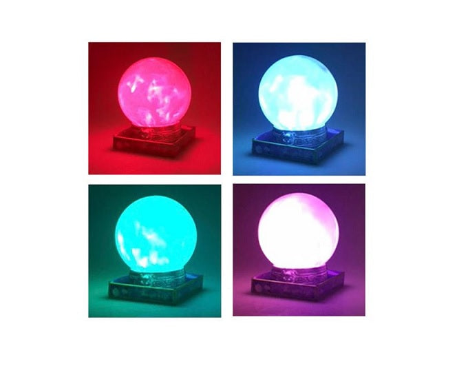 boule de cristal sonore et lumineuse 24cm