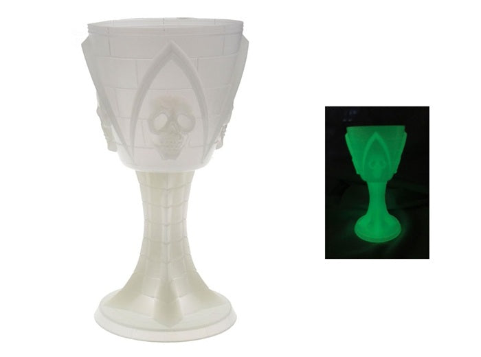 coupe gobelet motif crâne gothique gid fluorescente 19cm