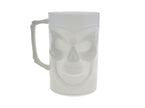 chope de bière motif crâne gid transparente fluorescente 14cm