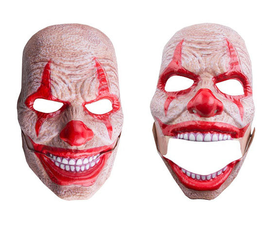 masque coque de clown d''horreur articulé