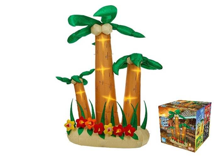 set de 3 palmiers gonflables lumineux 2.4m