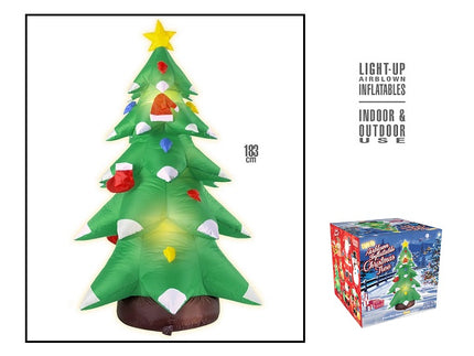 sapin de noël géant gonflable et lumineux 1.83m