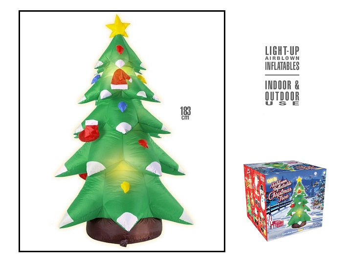 sapin de noël géant gonflable et lumineux 1.83m