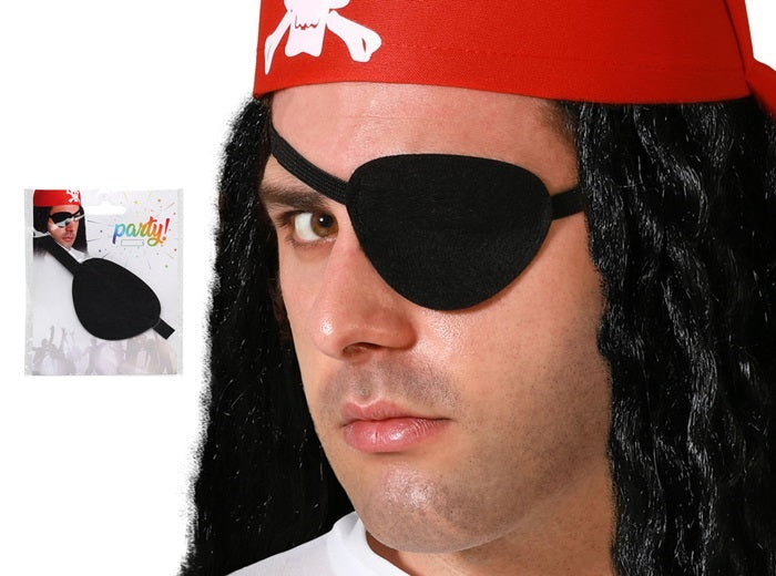 cache-oeil pirate en feutrine noir adulte
