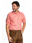 Chemise tyrolienne rouge homme