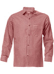 Chemise tyrolienne rouge homme