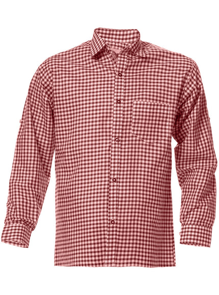 Chemise tyrolienne rouge homme