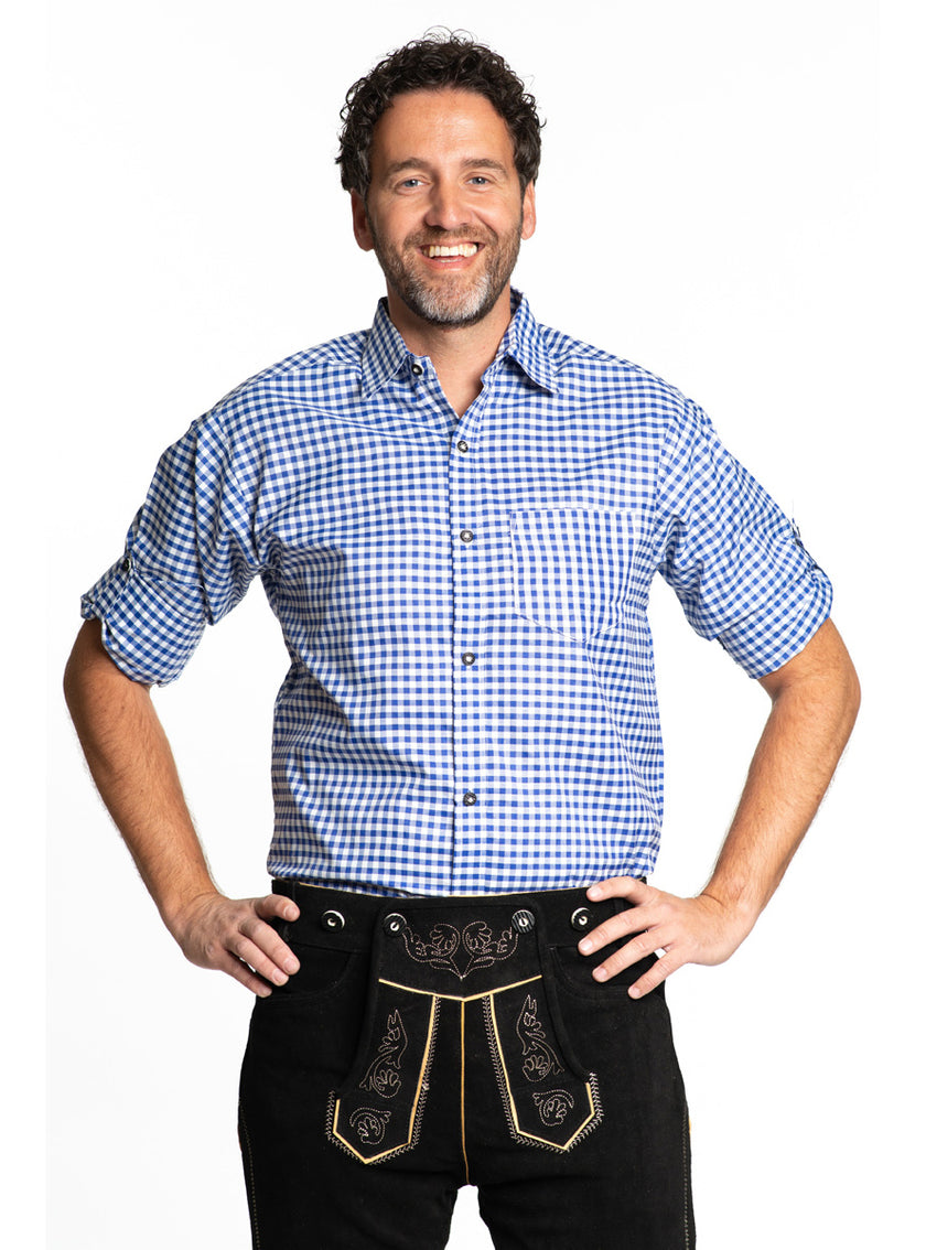 Chemise tyrolienne verte homme