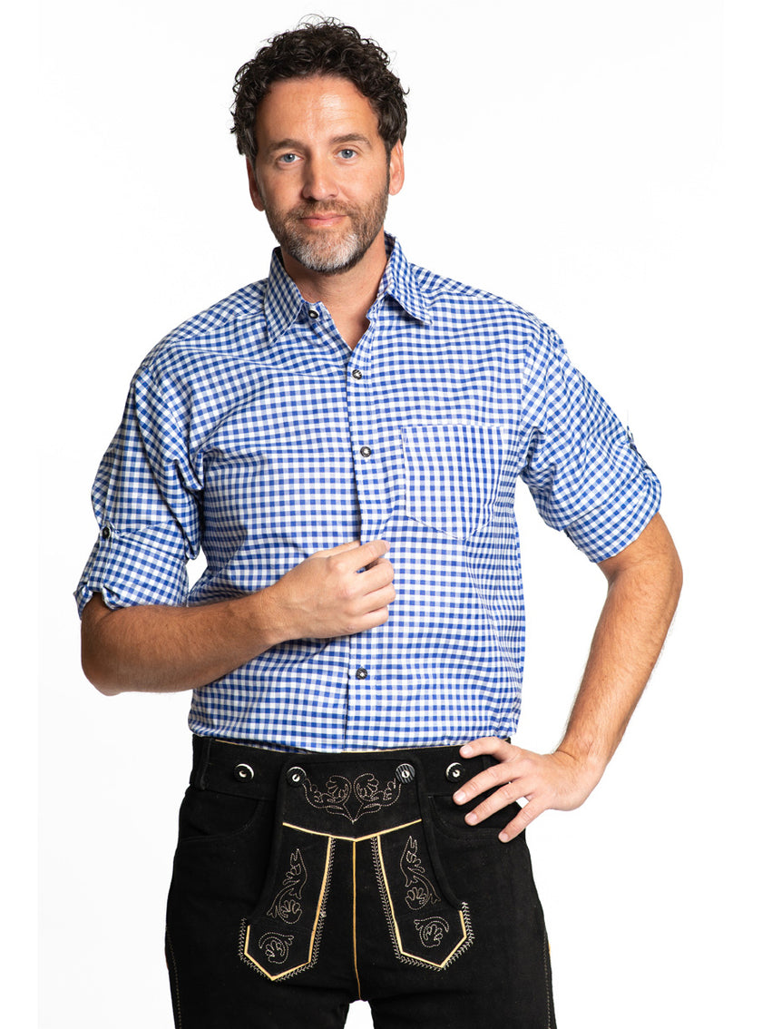 Chemise tyrolienne verte homme